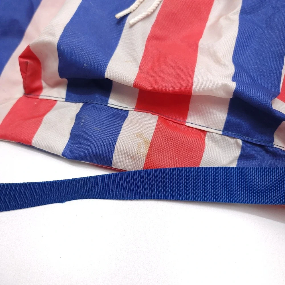 Vintage USA Flag Backpack 1970's Retro Nylon Bag‎ America Stars And Stripes